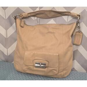 COACH Leather Tan Purse Kristin Hobo Satchel Handbag Soft, Coach Tags
